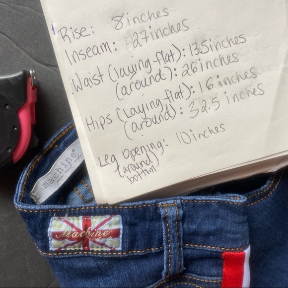 ⭐️Host Pick! Machine mid rise Red/white striped skinny jeans - Picture 12 of 15